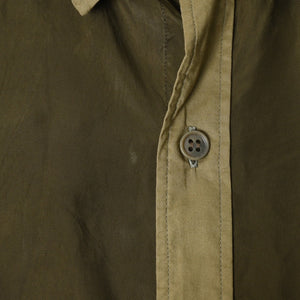 Yohji Yamamoto ヨウジヤマモト 長袖シャツ シャツ オリーブグリーン カーキ グリーン 緑 H0-B04-801 美品 中古 4a008168