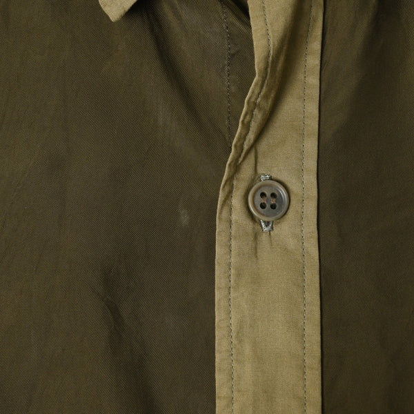 Yohji Yamamoto ヨウジヤマモト 長袖シャツ シャツ オリーブグリーン カーキ グリーン 緑 H0-B04-801 美品 中古 4a008168