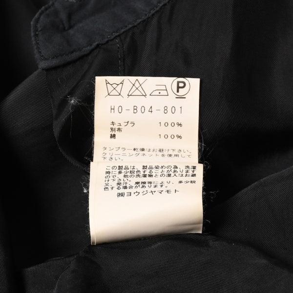 YOHJI YAMAMOTO POUR HOMME ヨウジヤマモト プールオム 長袖シャツ H0-B04-801 コットン キュプラ ブラック サイズ2 美品 中古 4a008165