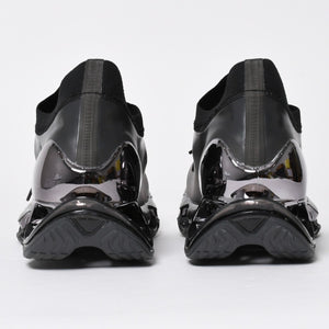 New and unused Mizuno Wave Sorayama Prophecy Sneakers Black Metallic Silver Sneakers Shoes Size 29cm Used 4a008184