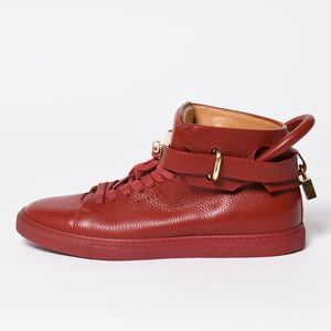 BUSCEMI ブシェミ ハイカットスニーカー スニーカー レザー レッド ゴールド金具 サイズ42 美品 中古 4a008315