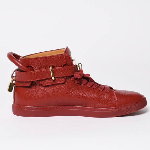 BUSCEMI ブシェミ ハイカットスニーカー スニーカー レザー レッド ゴールド金具 サイズ42 美品 中古 4a008315