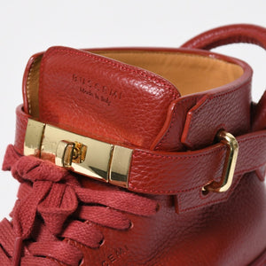 BUSCEMI ブシェミ ハイカットスニーカー スニーカー レザー レッド ゴールド金具 サイズ42 美品 中古 4a008315