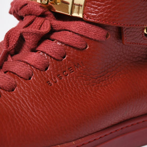 BUSCEMI ブシェミ ハイカットスニーカー スニーカー レザー レッド ゴールド金具 サイズ42 美品 中古 4a008315