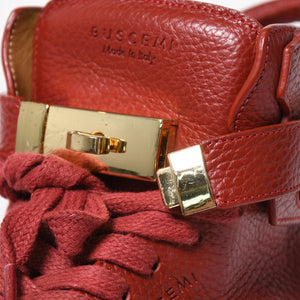 BUSCEMI ブシェミ ハイカットスニーカー スニーカー レザー レッド ゴールド金具 サイズ42 美品 中古 4a008315