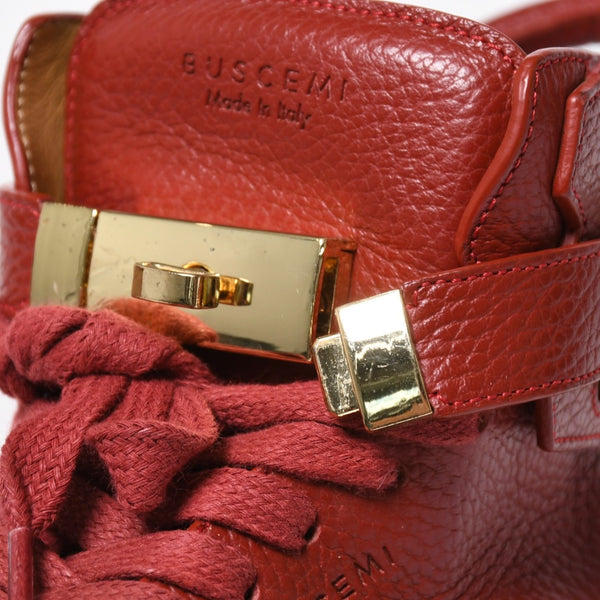BUSCEMI ブシェミ ハイカットスニーカー スニーカー レザー レッド ゴールド金具 サイズ42 美品 中古 4a008315