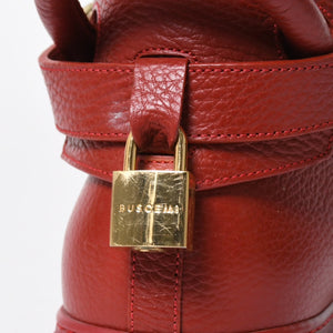 BUSCEMI ブシェミ ハイカットスニーカー スニーカー レザー レッド ゴールド金具 サイズ42 美品 中古 4a008315