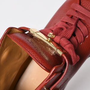 BUSCEMI ブシェミ ハイカットスニーカー スニーカー レザー レッド ゴールド金具 サイズ42 美品 中古 4a008315