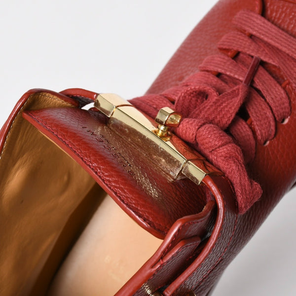BUSCEMI ブシェミ ハイカットスニーカー スニーカー レザー レッド ゴールド金具 サイズ42 美品 中古 4a008315