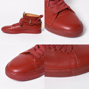 BUSCEMI ブシェミ ハイカットスニーカー スニーカー レザー レッド ゴールド金具 サイズ42 美品 中古 4a008315