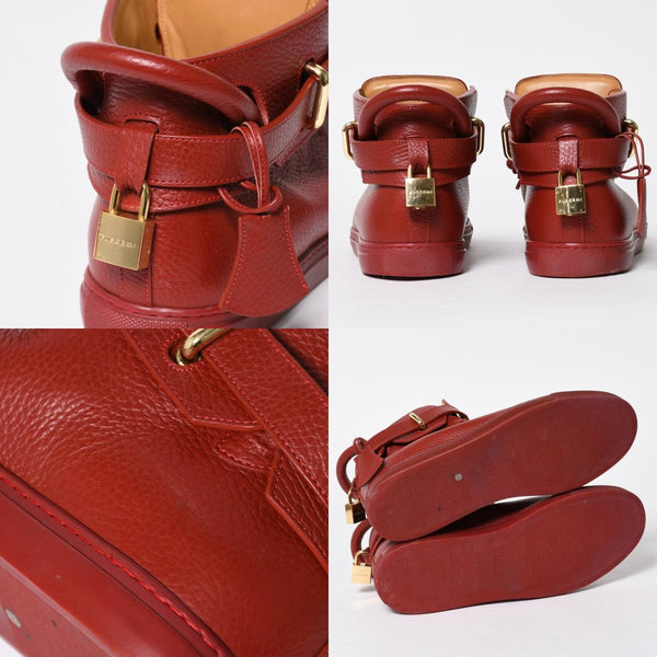 BUSCEMI ブシェミ ハイカットスニーカー スニーカー レザー レッド ゴールド金具 サイズ42 美品 中古 4a008315