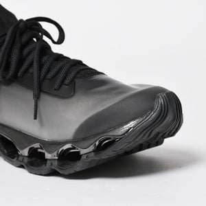 New and unused Mizuno Wave Sorayama Prophecy Sneakers Black Metallic Silver Sneakers Shoes Size 29cm Used 4a008184