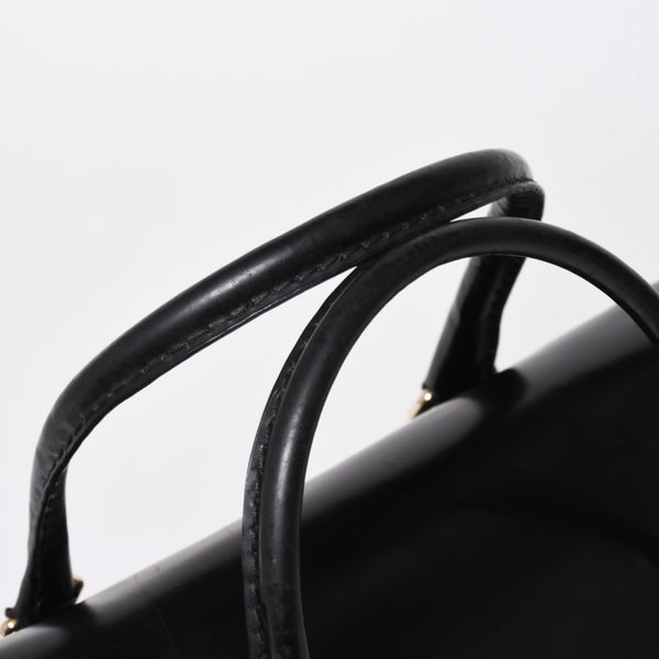 GUCCI Gucci Queen Boston bag handbag 189883 Tom Ford period Made in Italy Patent leather Black Gold hardware Good condition Used 4a008267