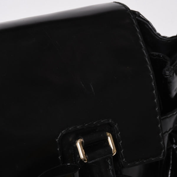 GUCCI Gucci Queen Boston bag handbag 189883 Tom Ford period Made in Italy Patent leather Black Gold hardware Good condition Used 4a008267