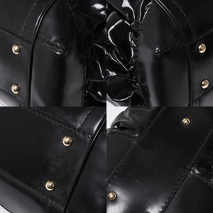 GUCCI Gucci Queen Boston bag handbag 189883 Tom Ford period Made in Italy Patent leather Black Gold hardware Good condition Used 4a008267