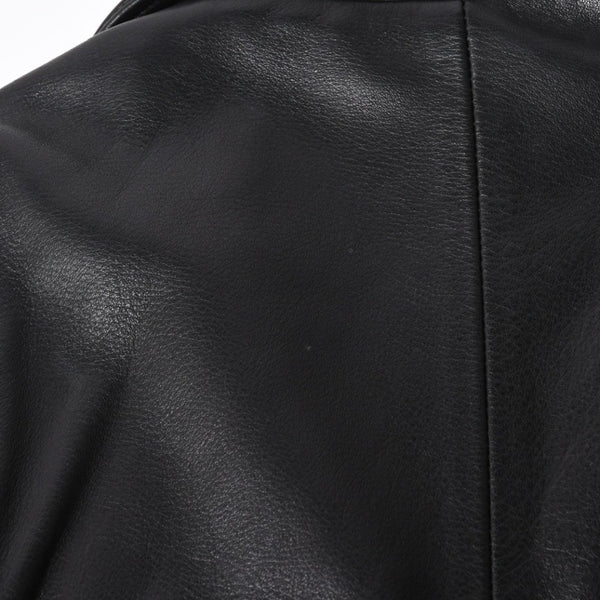 Very Good Condition CHROME HEARTS Jacket Riders Leather Jacket Leather Jacket JJDEAN Black Silver 925 Size S Used 4a008357