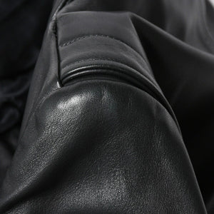 Very Good Condition CHROME HEARTS Jacket Riders Leather Jacket Leather Jacket JJDEAN Black Silver 925 Size S Used 4a008357