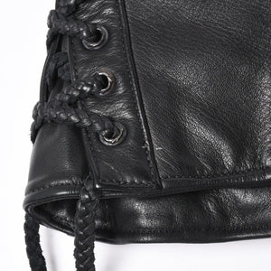 Very Good Condition CHROME HEARTS Jacket Riders Leather Jacket Leather Jacket JJDEAN Black Silver 925 Size S Used 4a008357