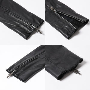 Very Good Condition CHROME HEARTS Jacket Riders Leather Jacket Leather Jacket JJDEAN Black Silver 925 Size S Used 4a008357