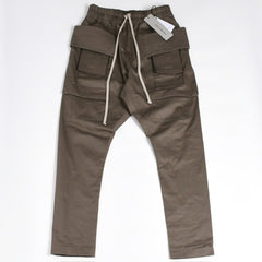 New and unused Rick Owens DRKSHDW Dark Shadow Krech Cargo Drawstring Pants Gray Brown DU02C5376-TW Used 4a008578