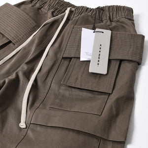 New and unused Rick Owens DRKSHDW Dark Shadow Krech Cargo Drawstring Pants Gray Brown DU02C5376-TW Used 4a008578