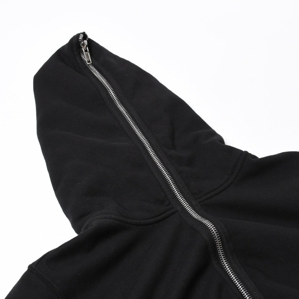 新品同様品 Rick Owens リックオウエンス DRKSHDW ダークシャドウ パーカー フーディー サイズXS ブラック シルバー金具 DU01D1283-F 中古 4a008579