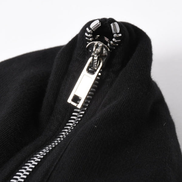 新品同様品 Rick Owens リックオウエンス DRKSHDW ダークシャドウ パーカー フーディー サイズXS ブラック シルバー金具 DU01D1283-F 中古 4a008579