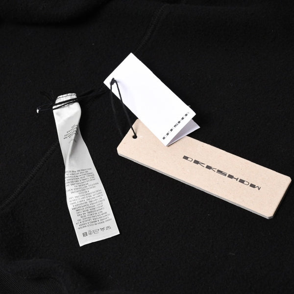 新品同様品 Rick Owens リックオウエンス DRKSHDW ダークシャドウ パーカー フーディー サイズXS ブラック シルバー金具 DU01D1283-F 中古 4a008579