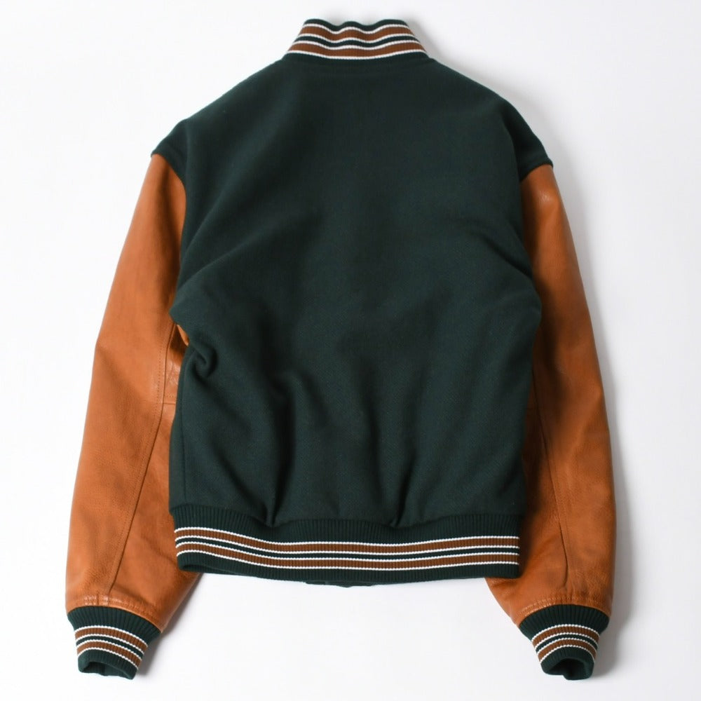 極美品 SAINT LAURENT サンローラン 17AW アウター ジャケット サイズ46 ダークグリーン ブラウン オレンジ 494172 Y180W 中古 4a008358