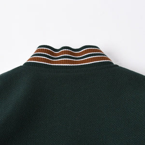 極美品 SAINT LAURENT サンローラン 17AW アウター ジャケット サイズ46 ダークグリーン ブラウン オレンジ 494172 Y180W 中古 4a008358