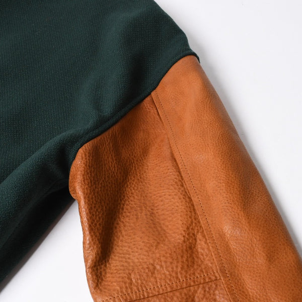 極美品 SAINT LAURENT サンローラン 17AW アウター ジャケット サイズ46 ダークグリーン ブラウン オレンジ 494172 Y180W 中古 4a008358