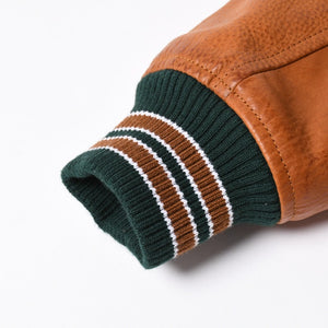 極美品 SAINT LAURENT サンローラン 17AW アウター ジャケット サイズ46 ダークグリーン ブラウン オレンジ 494172 Y180W 中古 4a008358