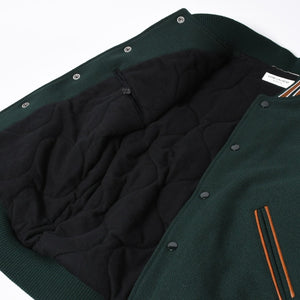 極美品 SAINT LAURENT サンローラン 17AW アウター ジャケット サイズ46 ダークグリーン ブラウン オレンジ 494172 Y180W 中古 4a008358