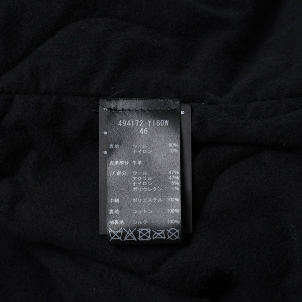 極美品 SAINT LAURENT サンローラン 17AW アウター ジャケット サイズ46 ダークグリーン ブラウン オレンジ 494172 Y180W 中古 4a008358