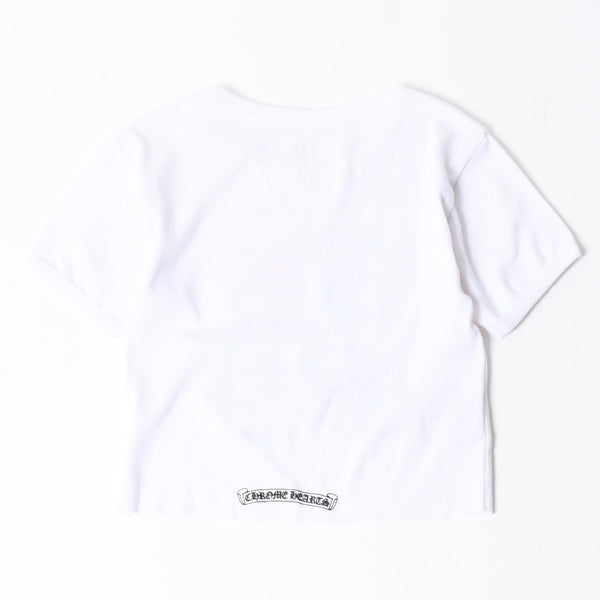 新品未使用 CHROME HEARTS クロムハーツ ヴァインハート クロップド 半袖Tシャツ サイズO/S ホワイト I♡ NY ニューヨーク限定 中古 4a007554