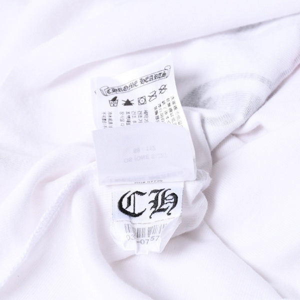 新品未使用 CHROME HEARTS クロムハーツ ヴァインハート クロップド 半袖Tシャツ サイズO/S ホワイト I♡ NY ニューヨーク限定 中古 4a007554