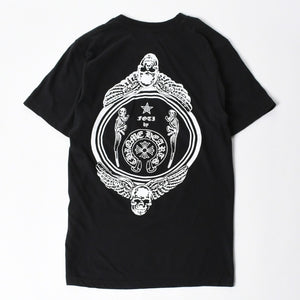 極美品 CHROME HEARTS クロムハーツ 半袖 Tシャツ 半袖Tシャツ ジョー・フォティ ブラック ホワイト サイズS 中古 4a007943