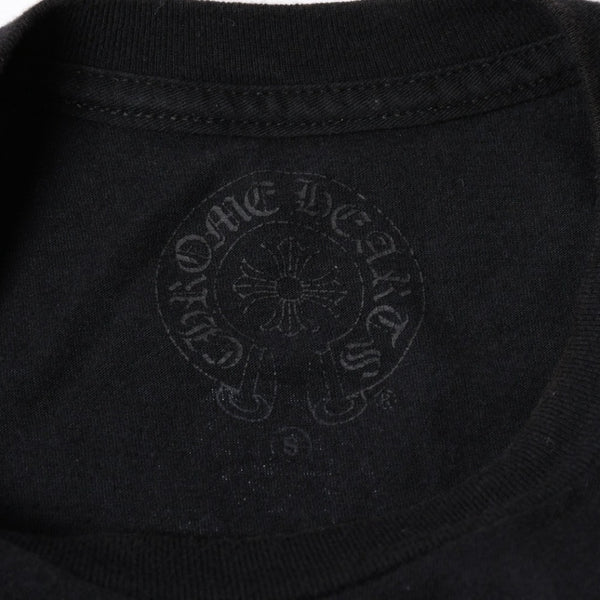 極美品 CHROME HEARTS クロムハーツ 半袖 Tシャツ 半袖Tシャツ ジョー・フォティ ブラック ホワイト サイズS 中古 4a007943