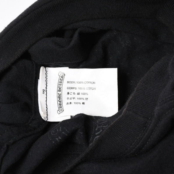 極美品 CHROME HEARTS クロムハーツ 半袖 Tシャツ 半袖Tシャツ ジョー・フォティ ブラック ホワイト サイズS 中古 4a007943
