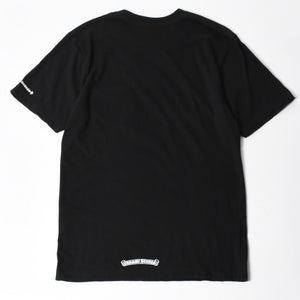 極美品 CHROME HEARTS クロムハーツ Tシャツ 半袖Tシャツ ネックロゴ ポケットロゴ ブラック ホワイト サイズM 中古 4a008297