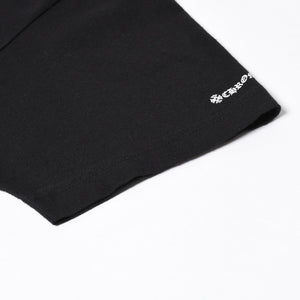 極美品 CHROME HEARTS クロムハーツ Tシャツ 半袖Tシャツ ネックロゴ ポケットロゴ ブラック ホワイト サイズM 中古 4a008297