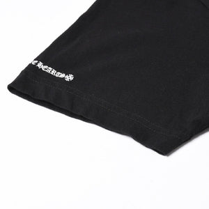 極美品 CHROME HEARTS クロムハーツ Tシャツ 半袖Tシャツ ネックロゴ ポケットロゴ ブラック ホワイト サイズM 中古 4a008297