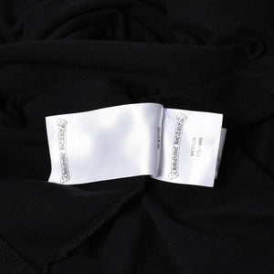極美品 CHROME HEARTS クロムハーツ Tシャツ 半袖Tシャツ ネックロゴ ポケットロゴ ブラック ホワイト サイズM 中古 4a008297