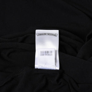 極美品 CHROME HEARTS クロムハーツ Tシャツ 半袖Tシャツ ネックロゴ ポケットロゴ ブラック ホワイト サイズM 中古 4a008297