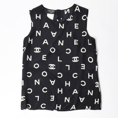 極美品 CHANEL シャネル ワンピース トップス サイズ42 Black ブラック White ホワイト P07947V05558 中古 4a008356