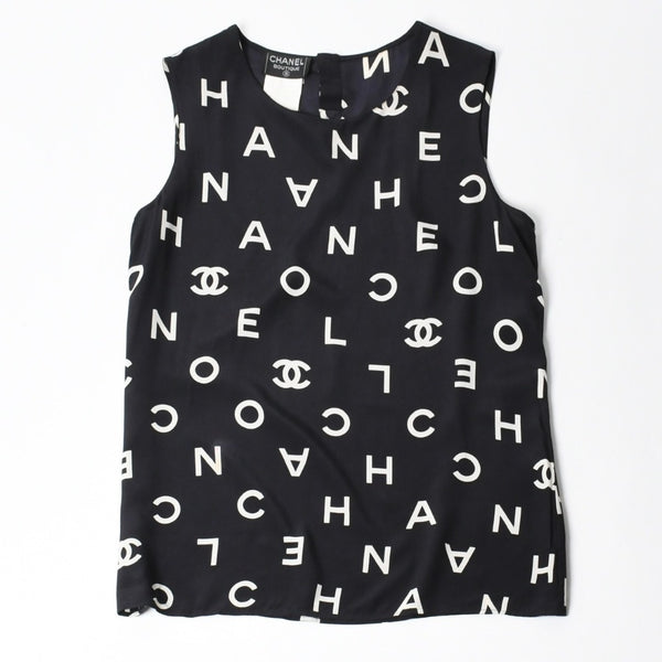 極美品 CHANEL シャネル ワンピース トップス サイズ42 Black ブラック White ホワイト P07947V05558 中古 4a008356