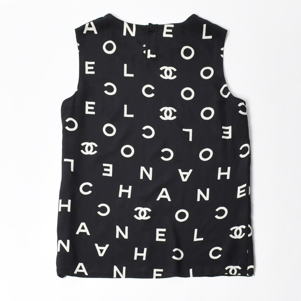 極美品 CHANEL シャネル ワンピース トップス サイズ42 Black ブラック White ホワイト P07947V05558 中古 4a008356