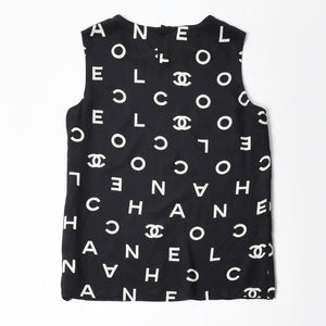 極美品 CHANEL シャネル ワンピース トップス サイズ42 Black ブラック White ホワイト P07947V05558 中古 4a008356