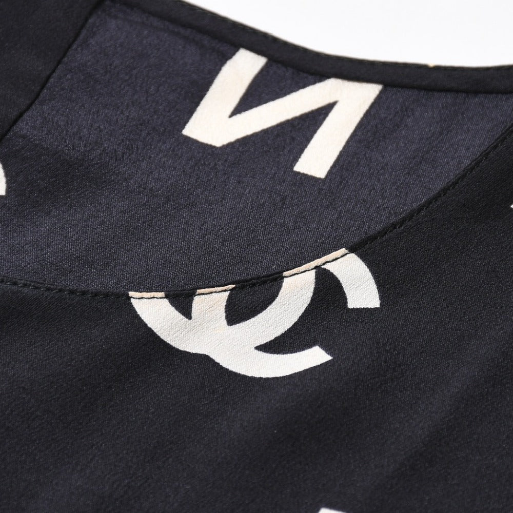 Very Good Condition CHANEL Dress Tops Size 42 Black Black White White P07947V05558 Used 4a008356
