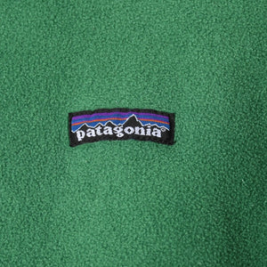 極美品 Patagonia パタゴニア ハーフジップ フリース プルオーバー グリーン シンチラ マースピアル 中古 4a008431